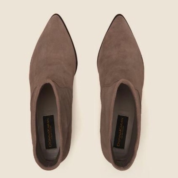 Donna Karan Grey Point Suede Ankle Boot - Picture 2 of 7